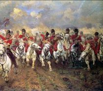 Angriff der Royal Scots Greys in der Schlacht bei Waterloo 1815 (Ausschnitt 2)