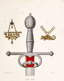 Tafel 593 - Schwert und Jagdpfeifen aus der Zweiten Hälfte des XVI. Jahrhunderts