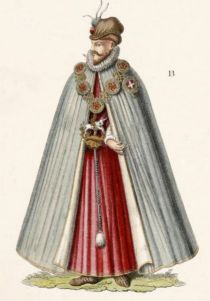 Tafel 628 - Ordenstracht aus der Zeit um 1560-1600 B Ritter des englischen Hosenband-Ordens