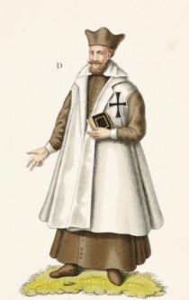 Tafel 628 - Ordenstracht aus der Zeit um 1560-1600 D geistlicher Ritter des Deutschherren-Orden