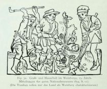 30 Grab- und Hauarbeit im Weinberg, 15. Jahrhundert