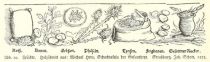 010 Früchte. Holzschnii aus Michael Hero; Schachtafeln der Gesundheit. Straßburg, Joh. Schott, 1533