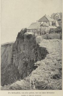 Helgoland, Die Absturzstelle von oben gesehen vor den letzten Abbrüchen 1925