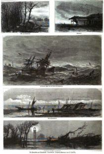 Klima, Die Sturmflut am Ostseestrand, 13. November 1872, Travemünde