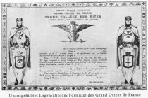 25. Logen-Diplom-Formular des Grand Orient de France