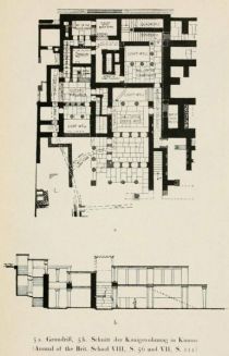 5. Grundriss und Schnitt der Königswohnung in Knosos 