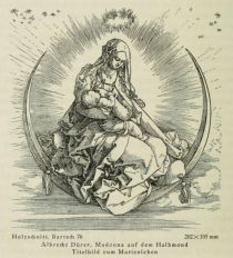 000. Madonna auf dem Halbmond, Albrecht Dürer, Titelbild zum Marienleben