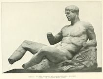 044. Theseus.. Aus dem Ostgiebel des Parthenontempels in Athen. Um 435 v. Chr. Pentilischer Marmor. London