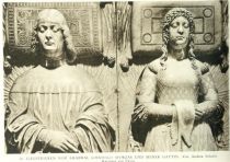 026. Liegefiguren vom Grabmal Lodovico Sforzas und seiner Gattin. Von Andrea Solario. Kartause von Pavia.