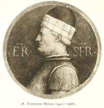 028. Francesco Sforza (1401-1466) Aus den Wandgemälden von Bernardino Luini im Sforza-Kastell zu Mailand