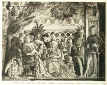 035. Lodovico II. Gonzaga und seine Familie. Fresko von Mantegna. Mantua, Castello di Corte.