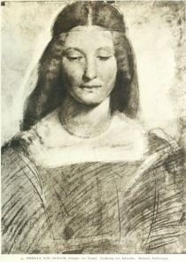 043. Isabella von Aragon, Königin von Neapel. Zeichnung von Boltraffio. Mailand, Ambrosiana.