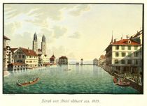 000 Zürich vom Hotel Schwert aus. 1835