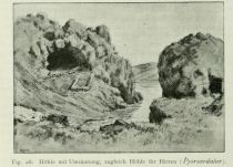 Island 1 028 Höhle mit Umzäunung, zugleich Höhle für die Hirten