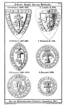 Älteste Siegel des Geschlechts der von Maltzahn 1197-1331