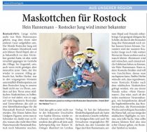 Maskottchen für Rostock. Hein Hannemann - Rostocker Jung wird immer Bekannter. Blitz 10.05.2015