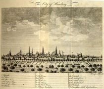 Hamburg Stadtansicht um 1750